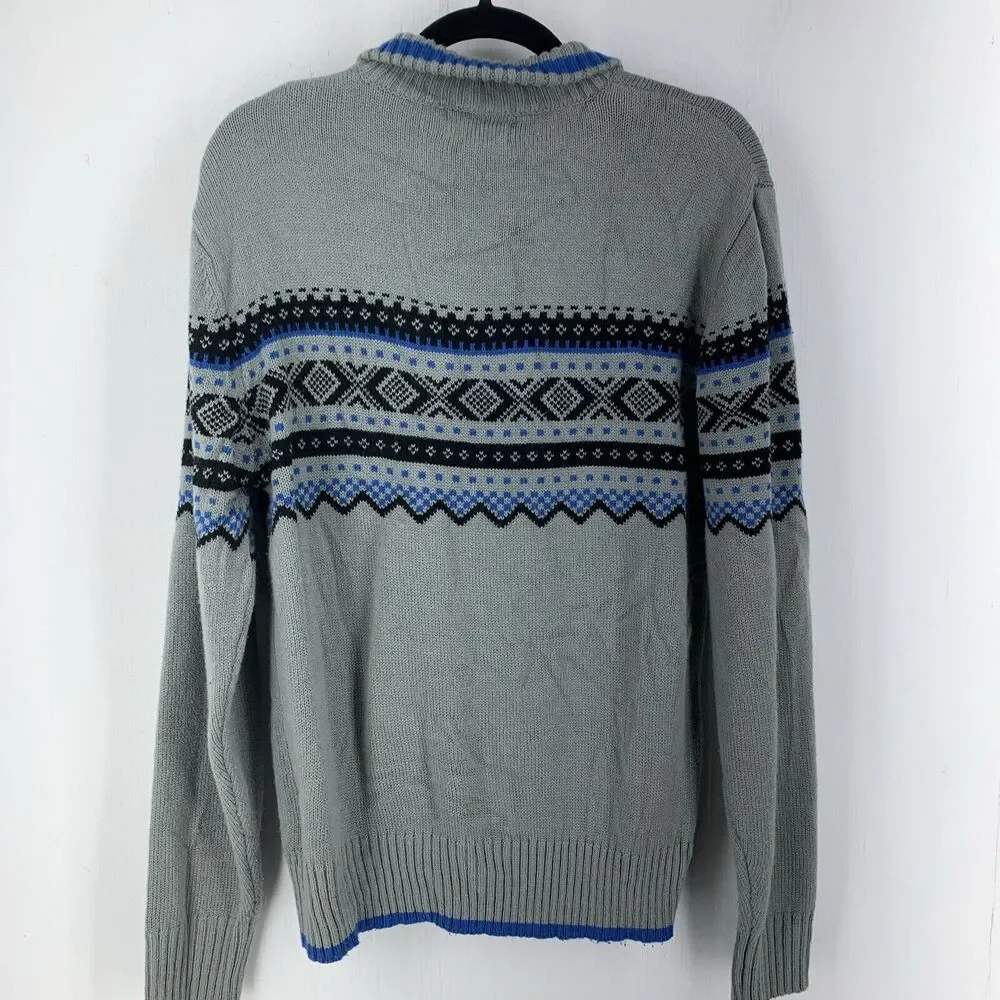 Carbon Mens M Quarter Zip Sweater Grunge Southwest Aztex Skater Streetwear‎